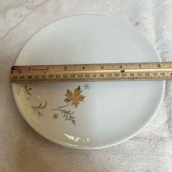 ROYAL JACKSON White Gold Set 2 Saucers Small Bites Fruit Elegant Design 8 1/4 In - Picture 7 of 14